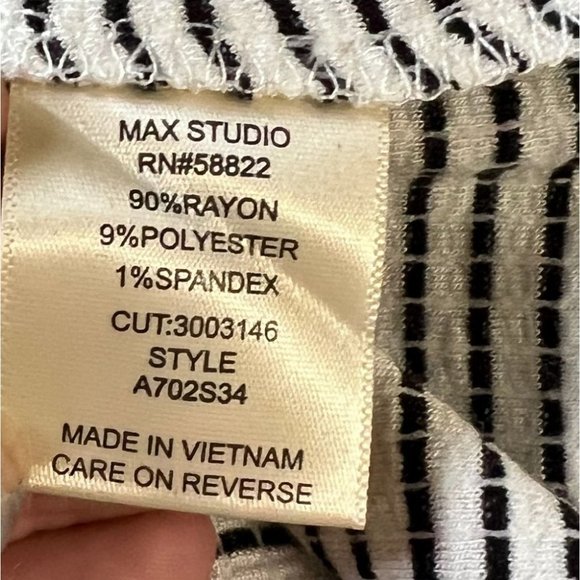 Max Studio women's black and white sleeveless top/coverup size L NWT - Picture 7 of 10
